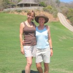 Alberta & Cindy at the 9th hole