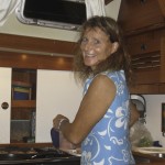 Amanda Cooks aboard "Mahina Tiare III"